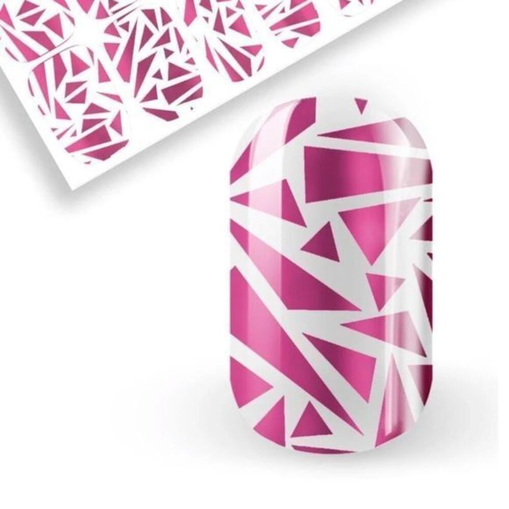 Colour Flash -Shattered Rose, Rose metallic, high shine, shield nail wrap